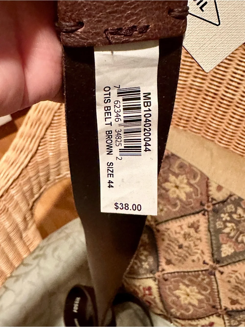 NWT Fossil Men’s Brown Leather Belt - Classic Casual Style